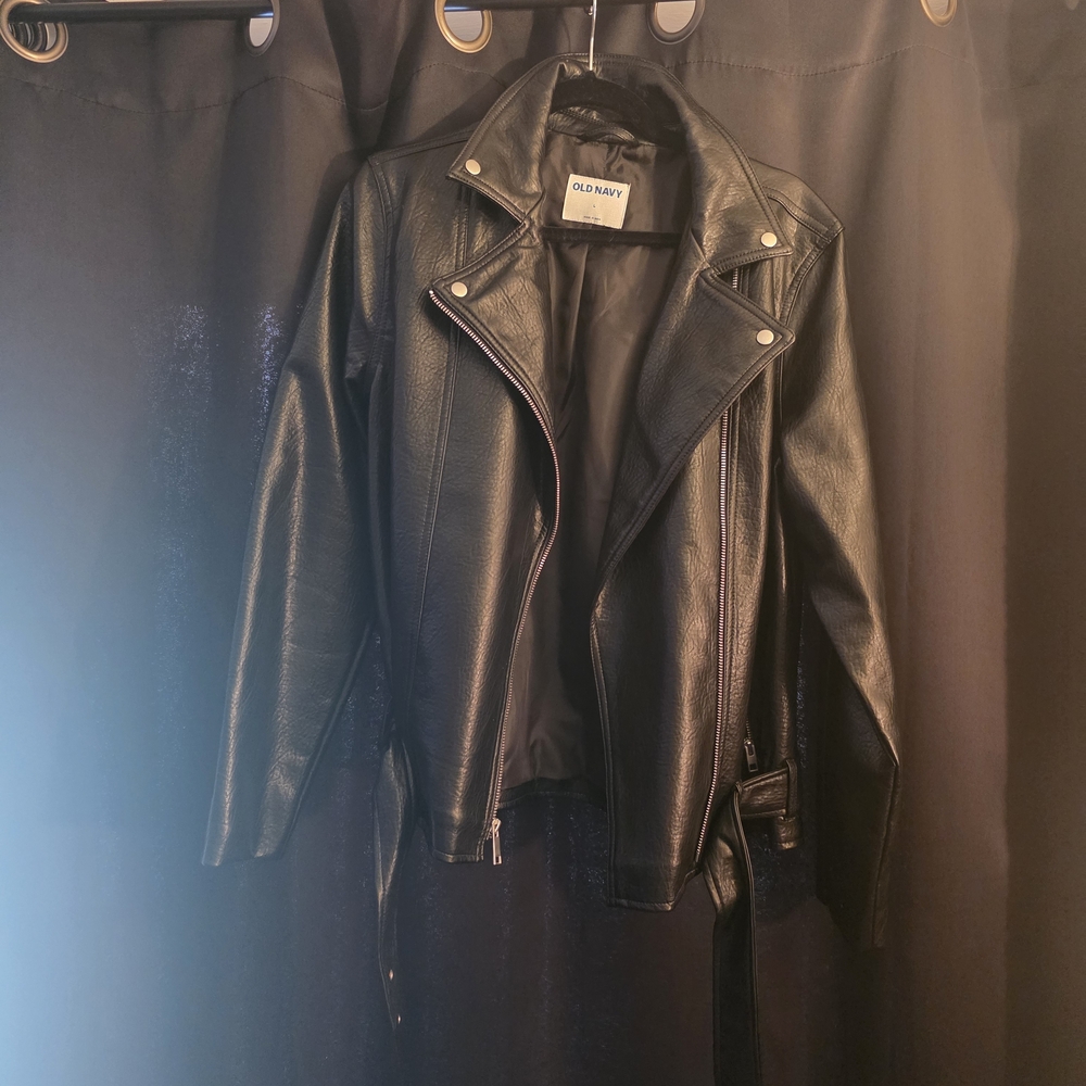 Old Navy Black Faux Leather Jacket